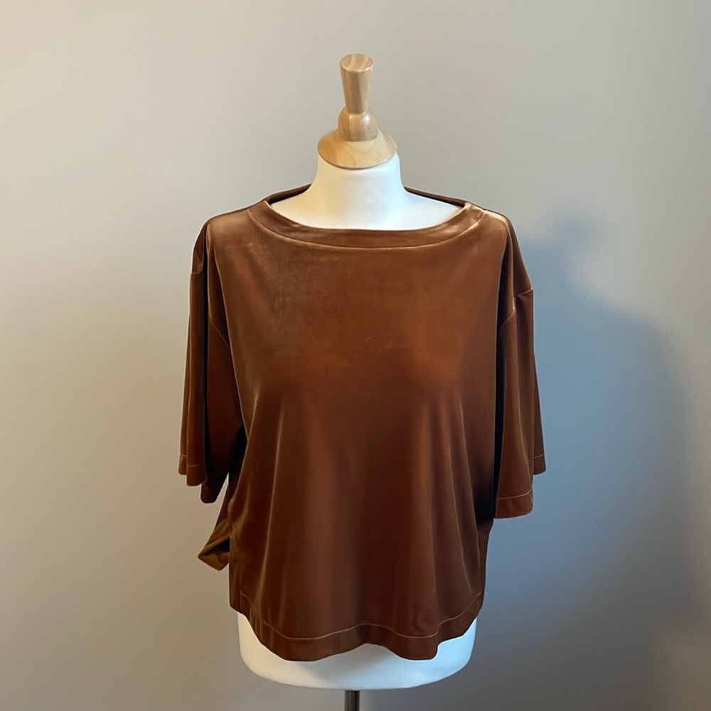Uniqlo Boatneck Velvet Top